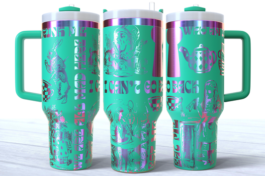 Alice in Wonderland 40oz Engraved Tumbler